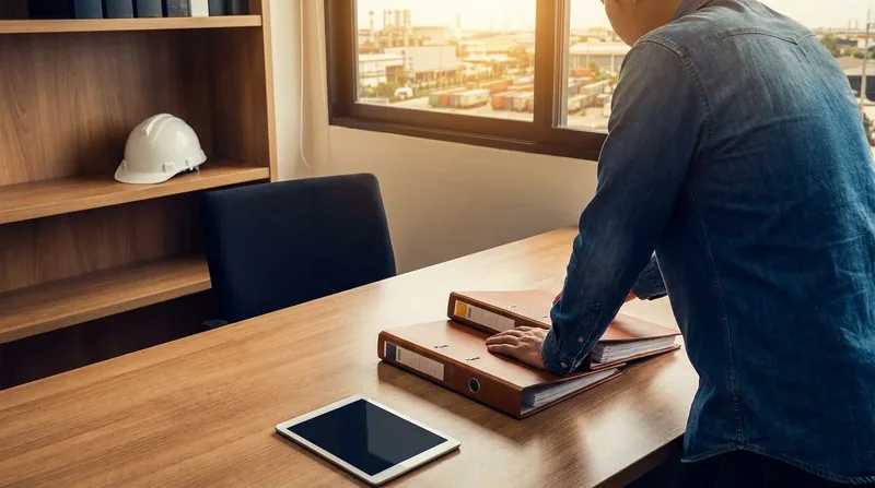 Payroll binders and a hard hat on a desk, Mississippi Minimum Wage and Overtime