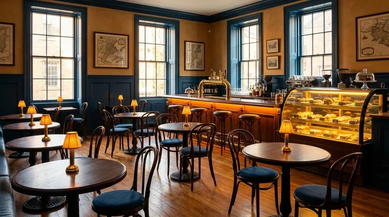 Warm cafe interior with bistro tables, Mississippi Food Permit